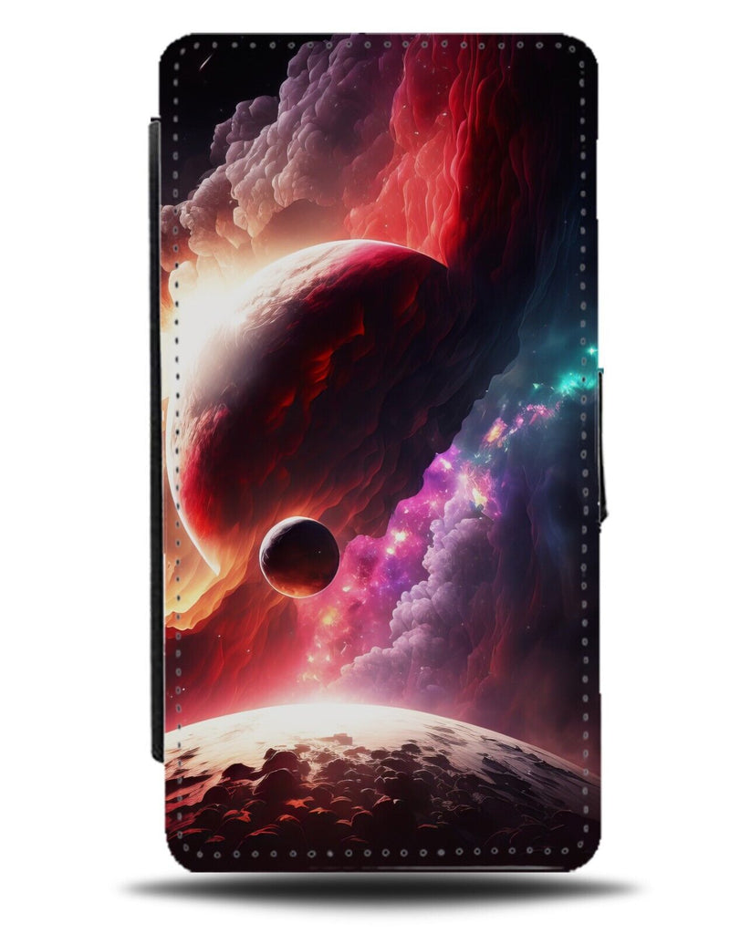 Colourful The Milky Way Flip Wallet Case Galaxy Universe Solar System Photo CQ07