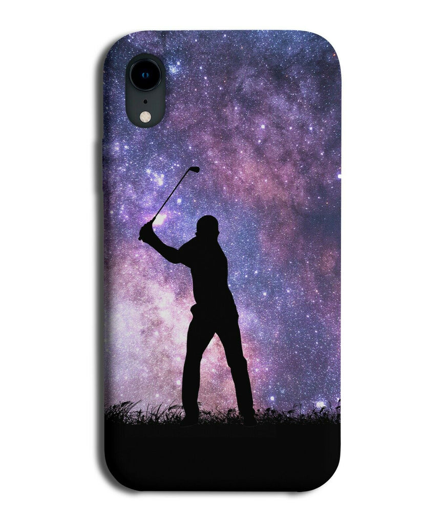 Golf Phone Case Cover Golfing Golfer Balls Present Space Stars Night Sky i717