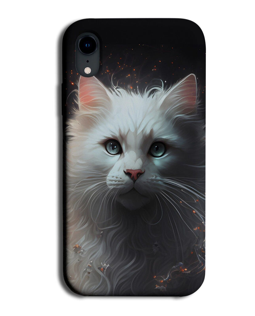 White Cat Picture Phone Case Cover Cats Face Kitten Pet Green Eyes Kat Kats BE89