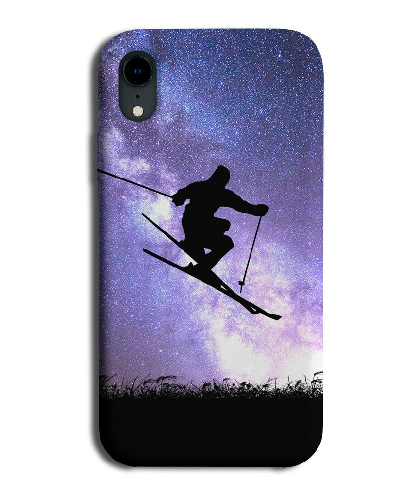 Skiing Phone Case Cover Ski Ski's Skiboard Board Galaxy Moon Universe i748
