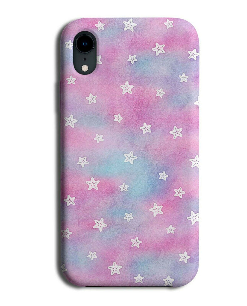 Purple Clouded Design Background and White Stars Phone Case Cover In Sky F590