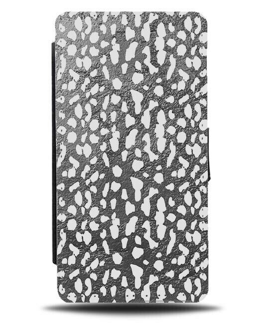 Silver Animal Safari Print Flip Wallet Case Spots Dots Pattern Design F183
