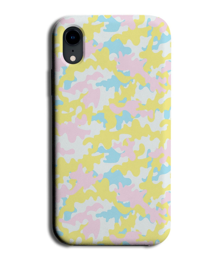 Pastel Coloured Camo Print Phone Case Cover Yellow Pink Army Colours Pale AA57