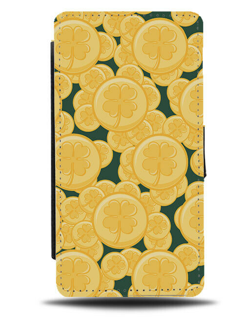Lucky Irish Coins Flip Wallet Case Ireland Leprechauns Treasure Pot Of Gold G416