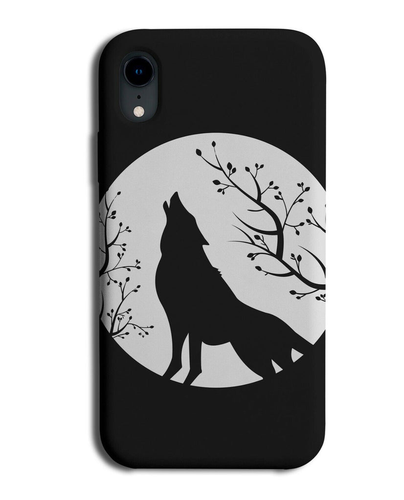 Wild Wolf Howling Silhouette In The Moonlight Phone Case Cover Moon Light K458