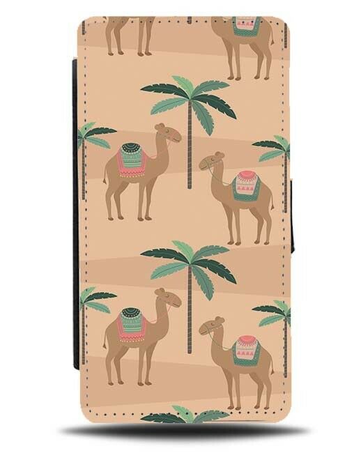 Egyptian Camel With Palm Tree Flip Wallet Case Trees Leaves Camels Cartoon F501