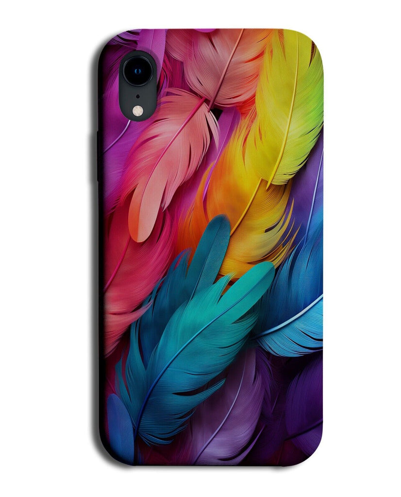 Colourful Feathers Design Phone Case Cover Feather Birds Bird Rainbow DB49