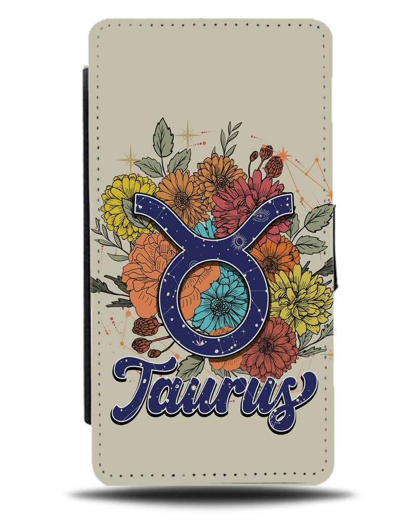 Taurus Star Sign Flip Wallet Case Signs Zodiac Symbol Logo Astrology Design AB18