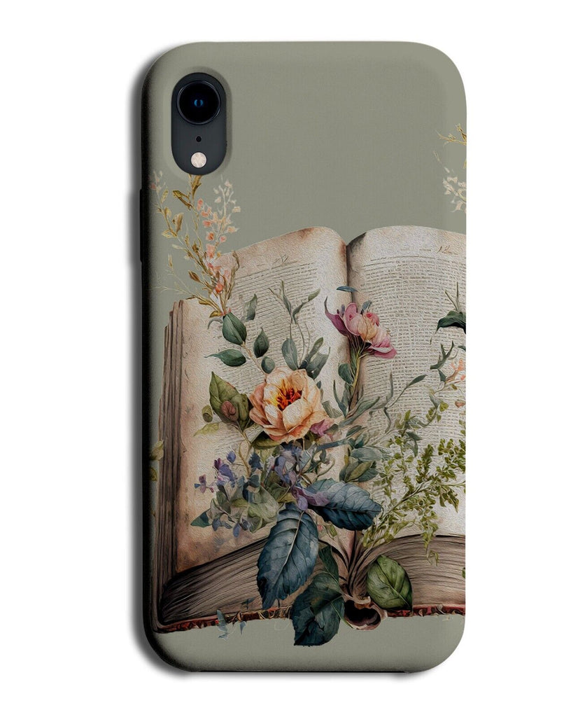 Floral Storybook Phone Case Cover Story Book Flowers Vintage Books Pages BK73