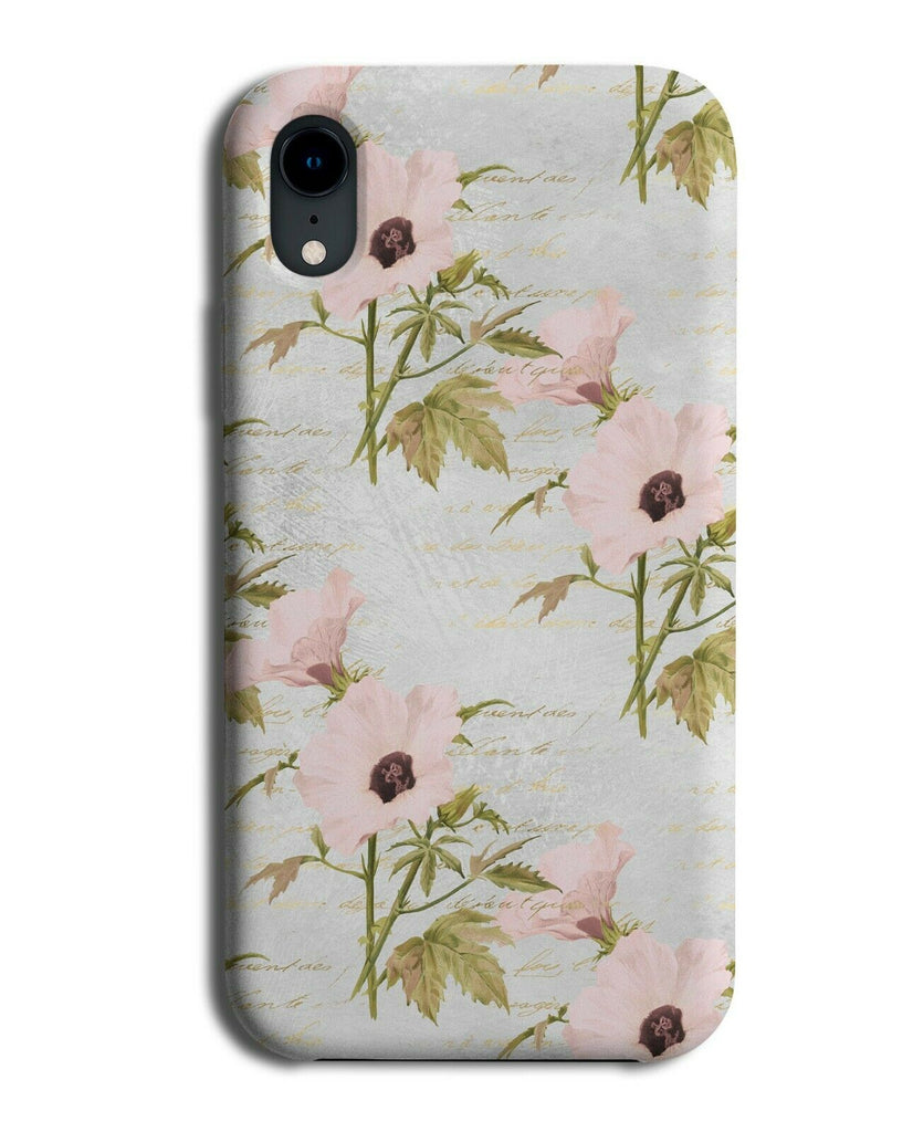 Light Pastel Blue Floral Phone Case Cover Flower Background Pink Petals F036