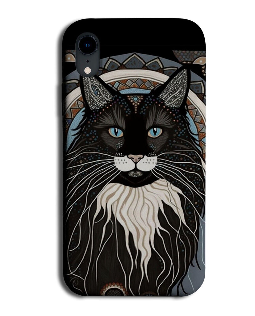 Black Cat Artwork Phone Case Cover Cats Stained Glass Window Style Look BG03
