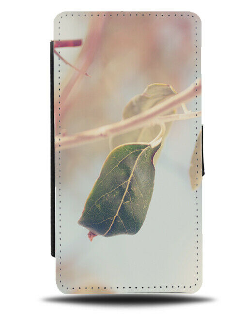 Hanging Leaf Flip Wallet Case Leaves Twig Stick Sticks Leaves Picture G947