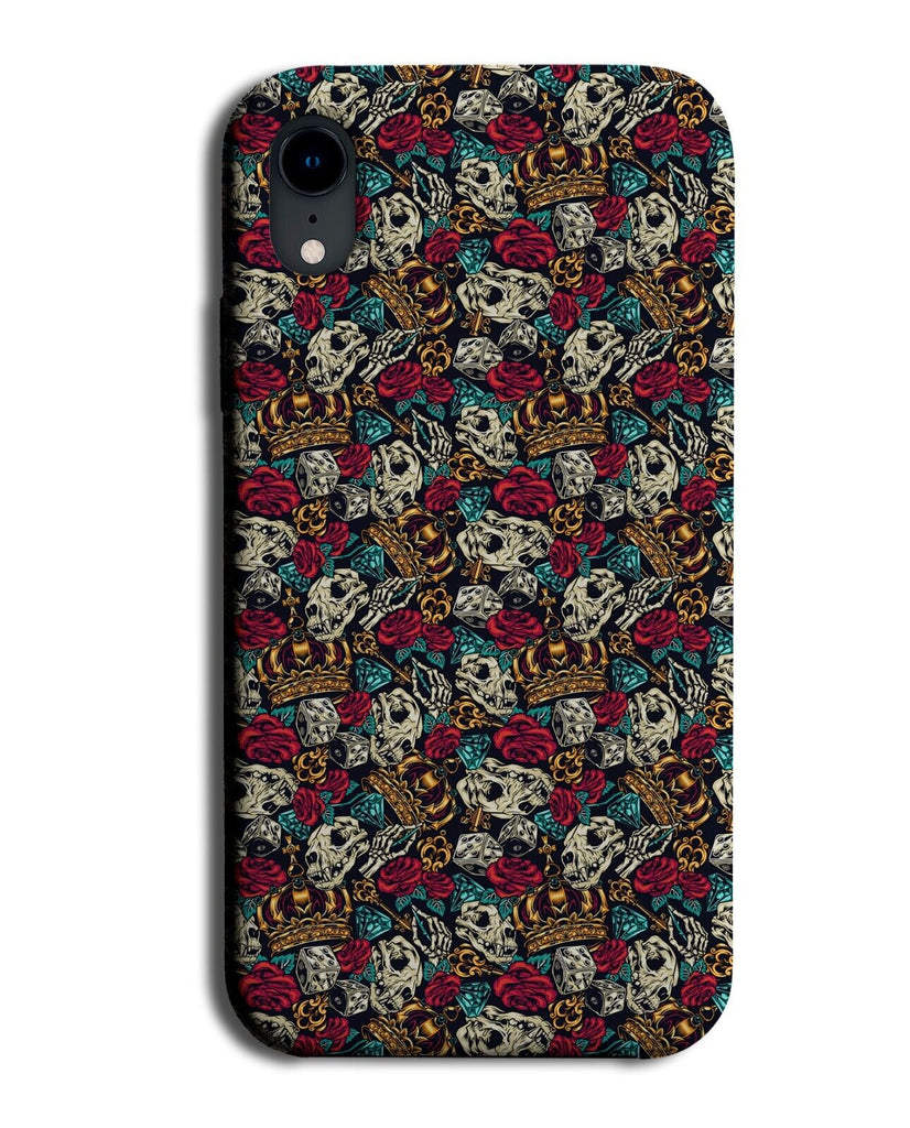 Animal Skulls and Flowers Phone Case Cover Floral Halloween Roses Flowers CP26