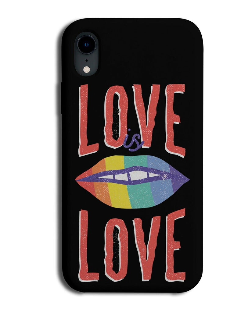 Love Is Love Phone Case Cover Pride Rainbow Colourful Lips Lipstick LGBTQ K138