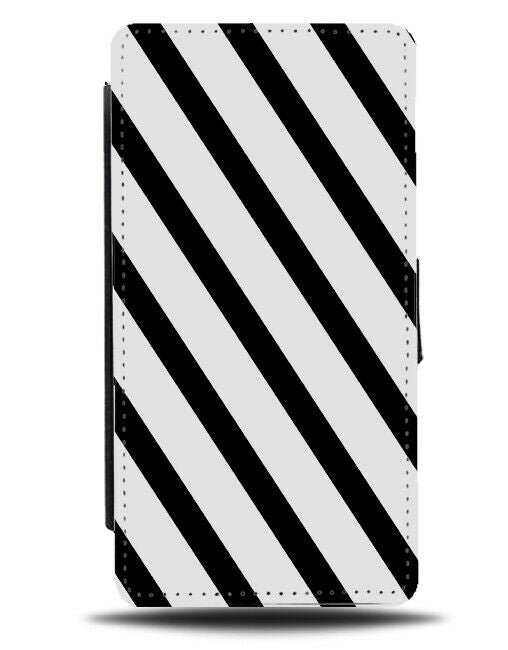 White and Black Stripes On Flip Cover Wallet Phone Case Pattern Retro Mens i814
