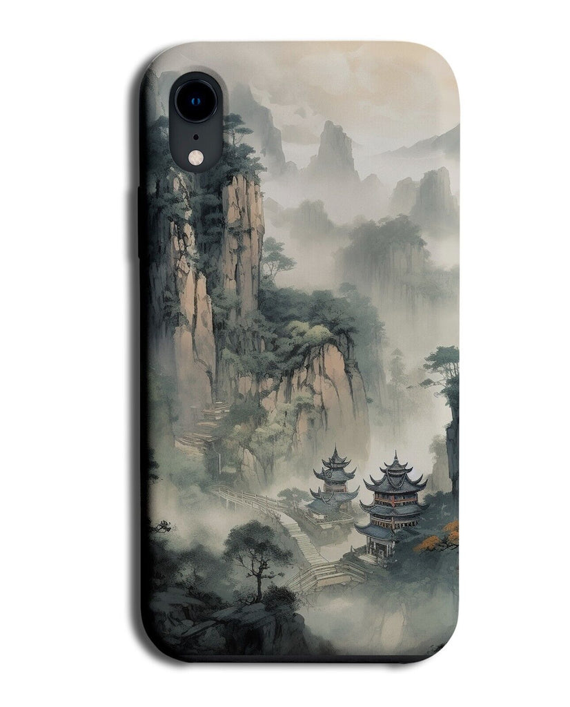 Foggy Chinese Landscape Phone Case Cover Mountains Mountain China Waterfall CZ65
