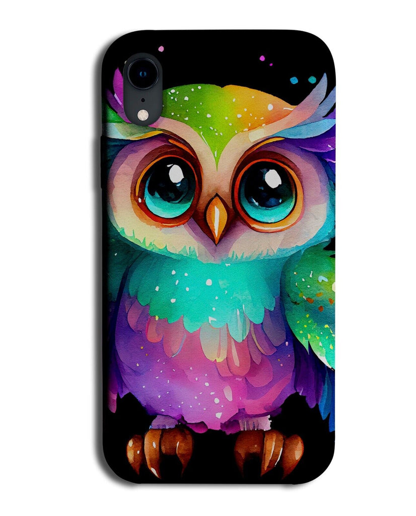 Multicolour Owl Bird Phone Case Cover Colourful Fantasy Style Pretty Colors BS79