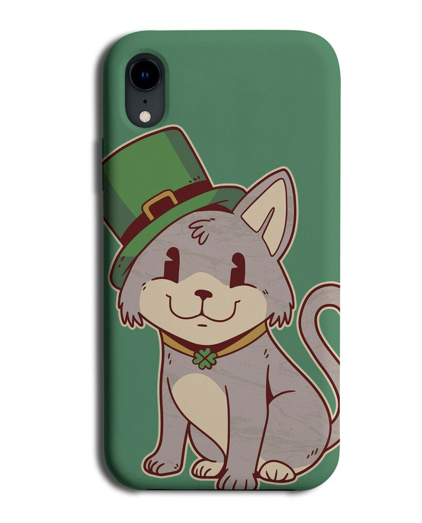 Irish Cat Phone Case Cover Funny Ireland Cats Kitten Cartoon Green Top Hat J593