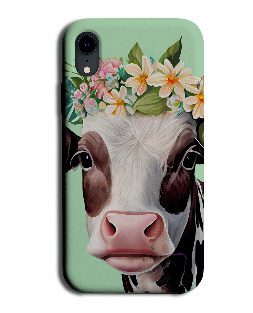 Dairy Cow With Daisies In Hair Phone Case Cover Crown Princess Queen Cows AH38