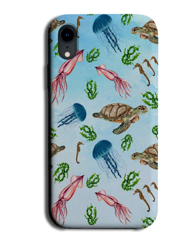 Marine Life Phone Case Cover Animals Creatures Ocean Sea Jellyfish Turtles BP50
