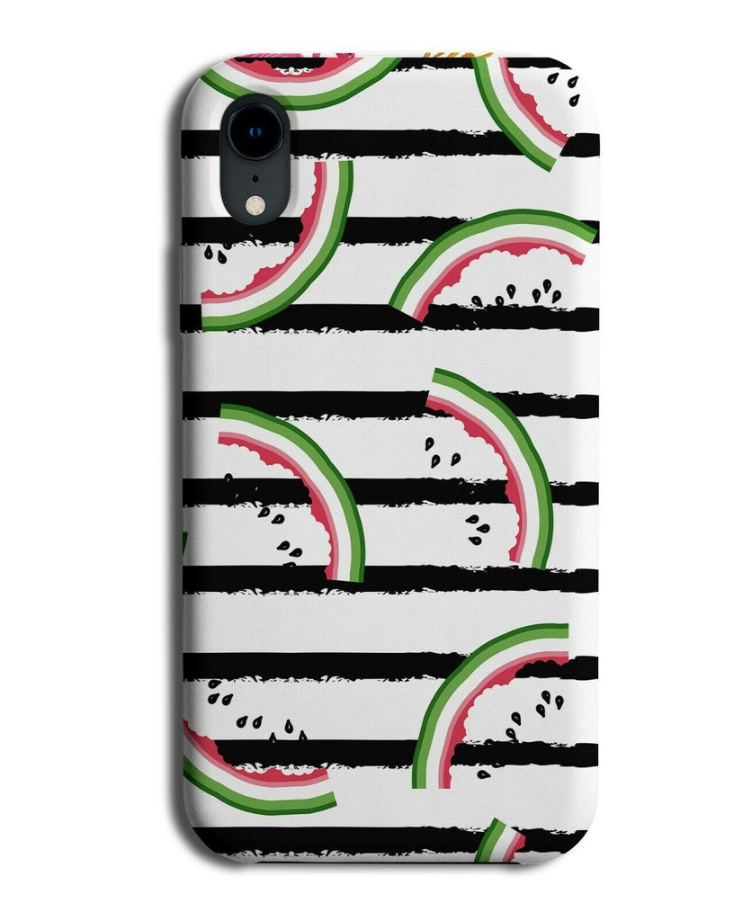 White and Black Retro Watermelon Pattern Phone Case Cover Design Print E797