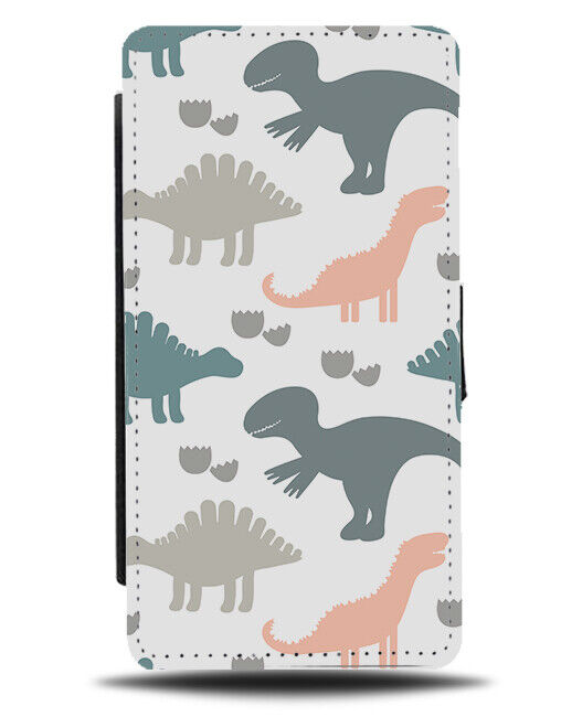 Kids Dinosaur Story Book Cartoon Flip Wallet Case Dinosaurs Childs Shapes AJ80