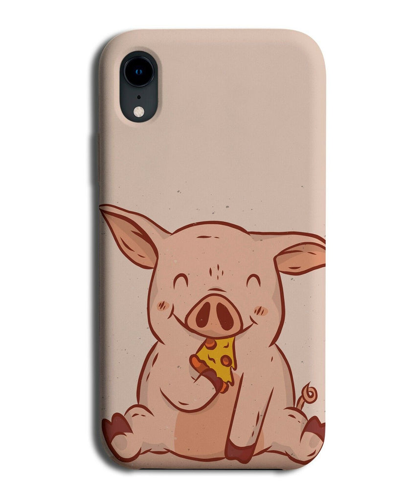 Fat Piggy Eating Pizza Phone Case Cover Pig Pigs Pizzas Slice Fatty Funny K006