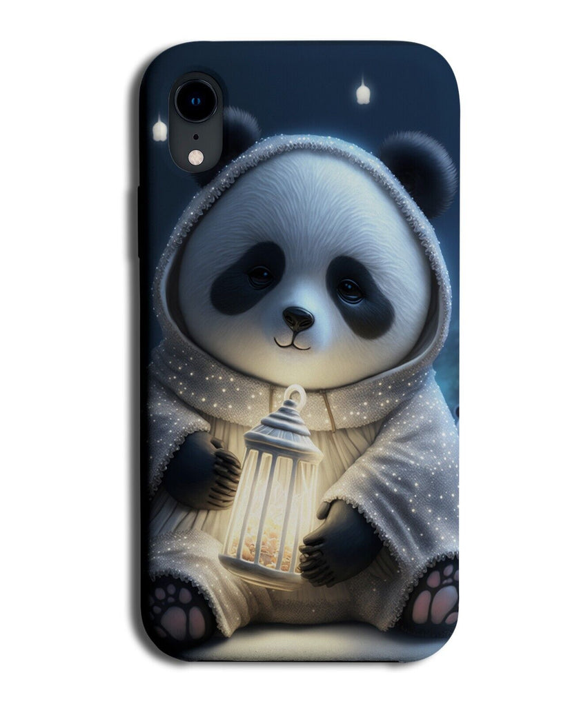 Night Panda Phone Case Cover Cute Sleeping Outdoor Lantern Torch Lamp Kids AW50