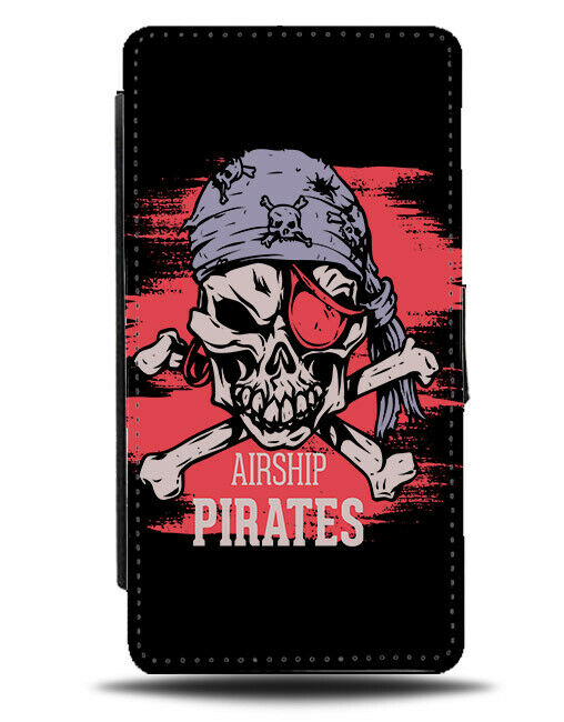 Pirate Skull in Bandana Flip Wallet Phone Case Pirates Cross Design Bones E230
