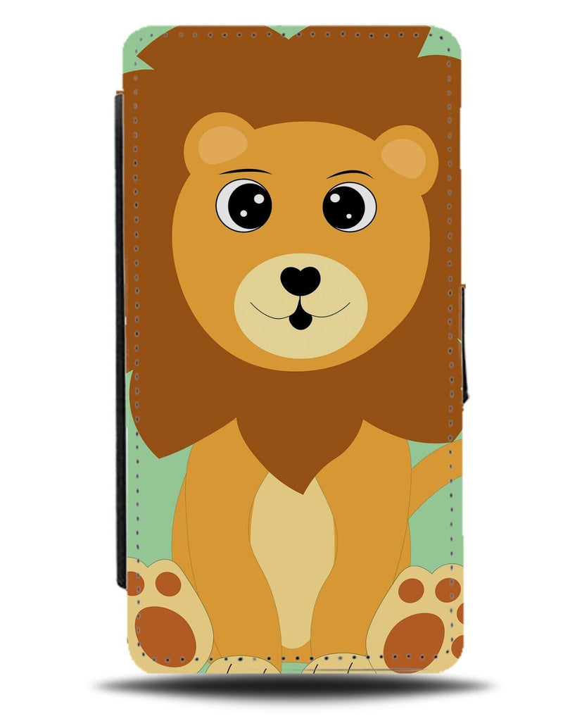 Childrens Storybook Lion Flip Wallet Case Cartoon Story Book Lions Kids AV90
