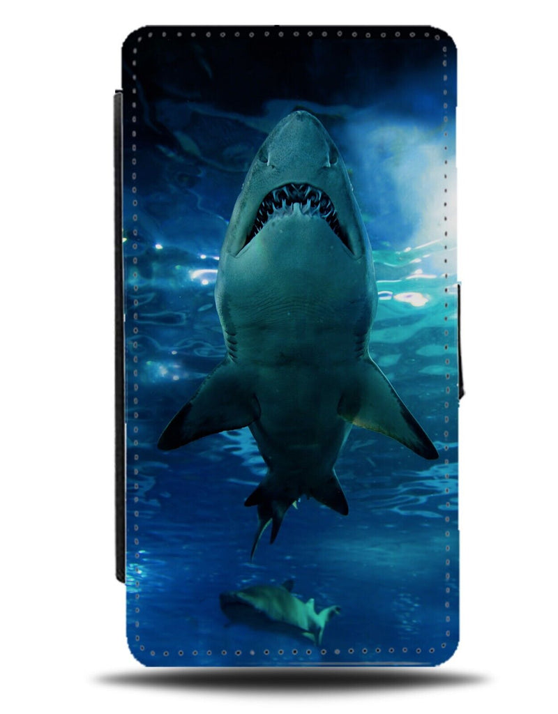 Shark Swimming Overheard In Aquarium Flip Wallet Case Sharks Teeth Mouth 1