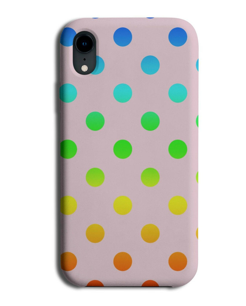 Baby Pink and Multi Coloured Phone Case Cover Polka Dot Dots Colour Bright i528