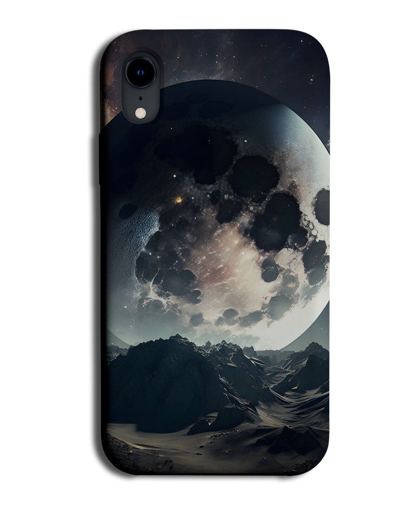 Large Scale Full Moon Phone Case Cover Crater Mars Planets Solar System CH74
