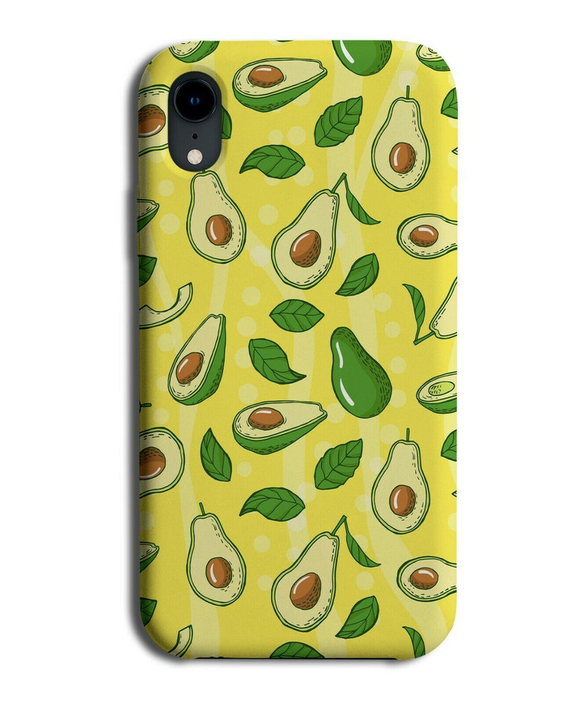 Yellow Avocados Falling Phone Case Cover Wallpaper Pattern Picture Image E824