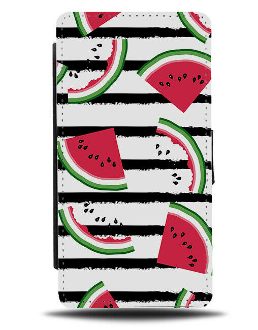 Watermelon Fruit Flip Wallet Case Melons Retro Stylish Fruit Melon Shapes E798