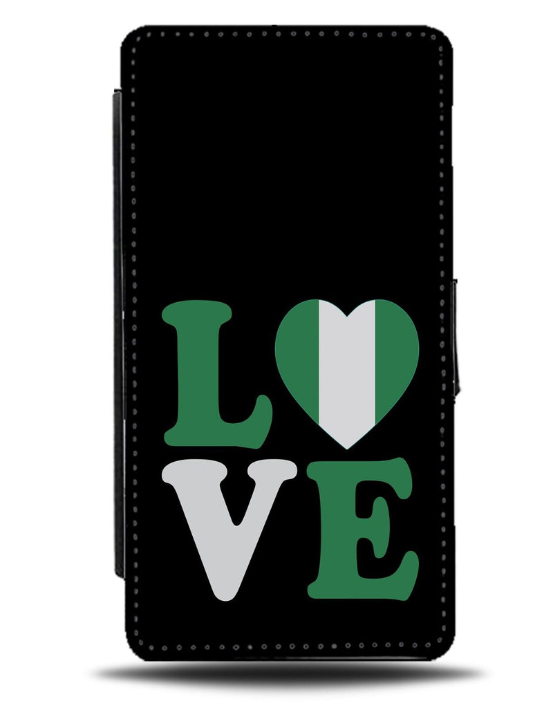 Love Nigeria Flip Wallet Case Nigerian Flag Colours African Africa Green DE88