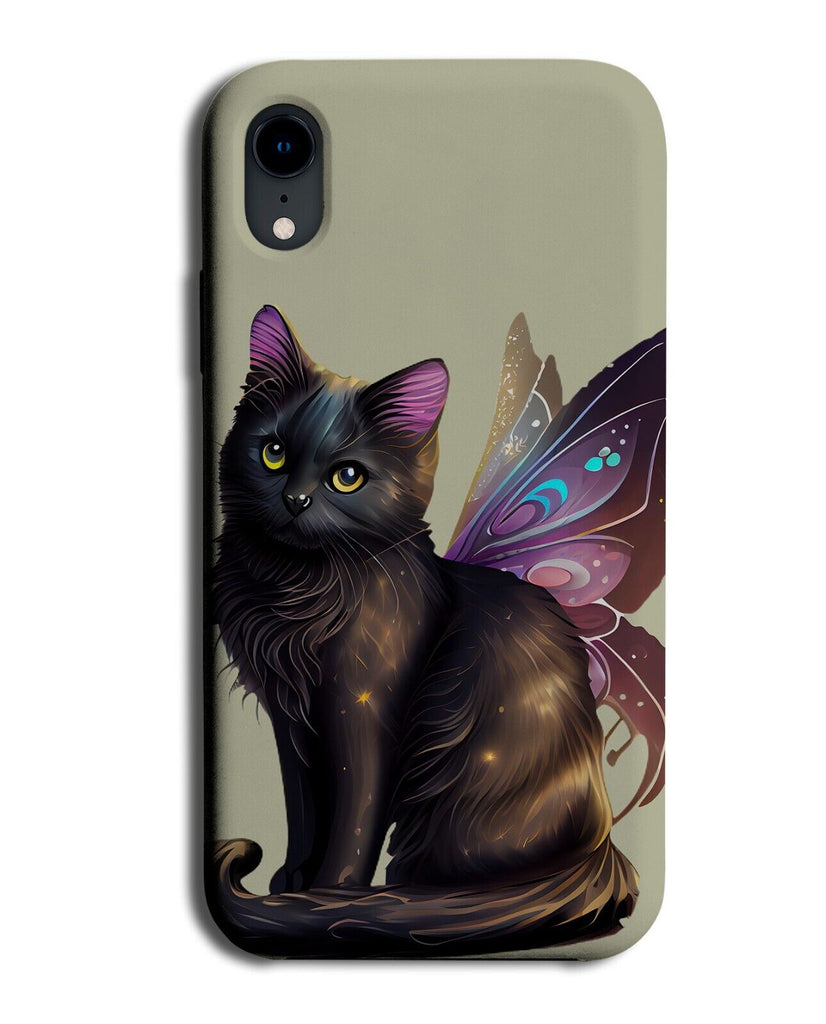 Fairy Black Cat Phone Case Cover Cats Pet Wing Wings Fairies Angel Cute AB92
