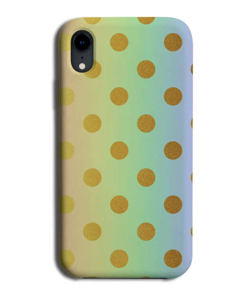 Rainbow and Golden Spotted Phone Case Cover Spots Spotty Colourful Gold i481
