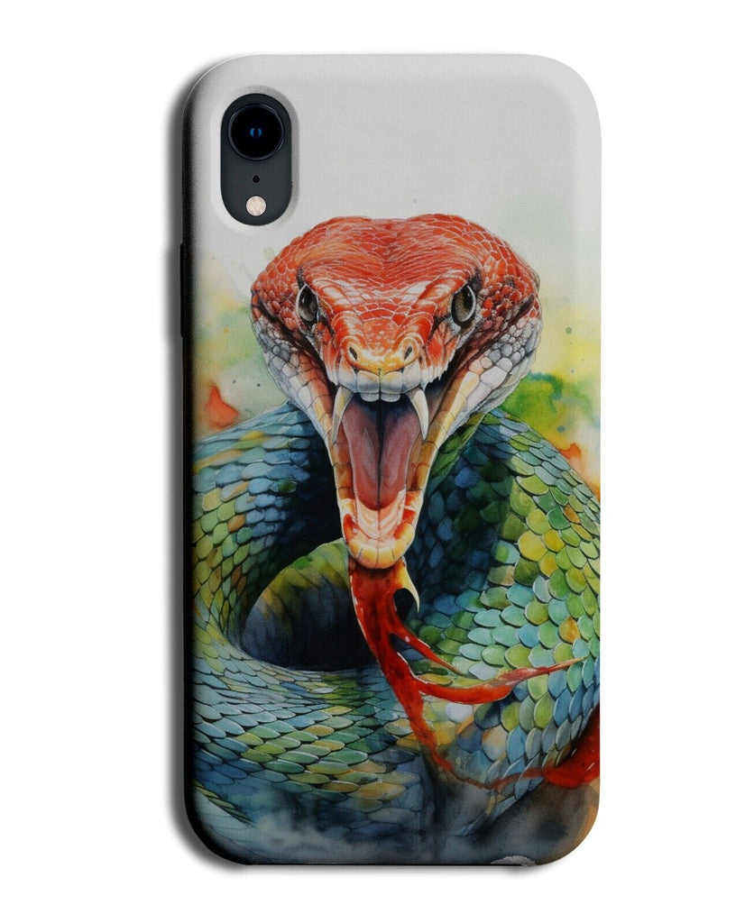 Red Snakes Fangs Phone Case Cover Fang Teeth Art Print Reptiles Snakes Face CP65