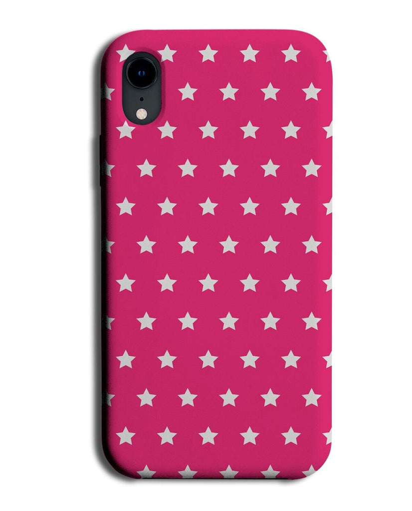Hot Pink Stars Phone Case Cover Star Shapes Coloured Dark White Sky Shapes CH08