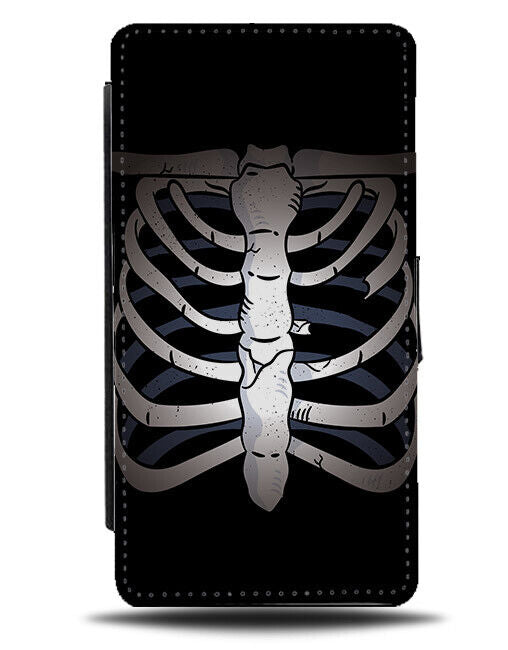 Skeleton Chest Flip Wallet Case Skeletons Body Bones Bone Halloween Costume N431