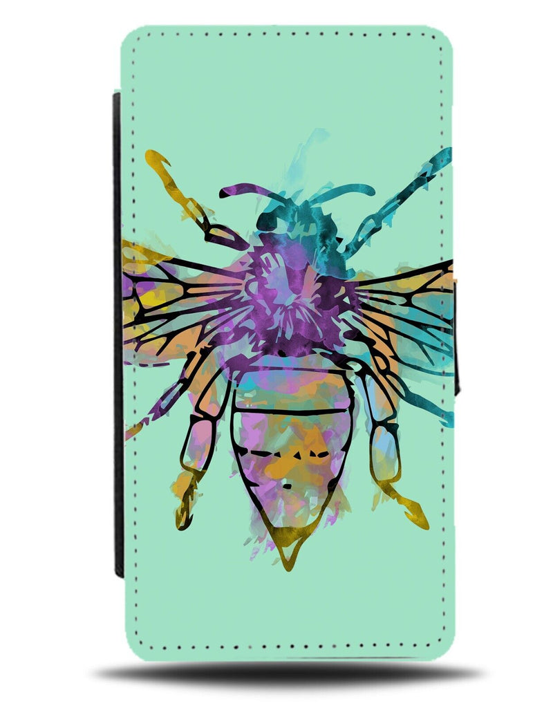 Water-colourful Simplistic Wasps Flip Wallet Case Wasps Bee Aesthetic Style BD02