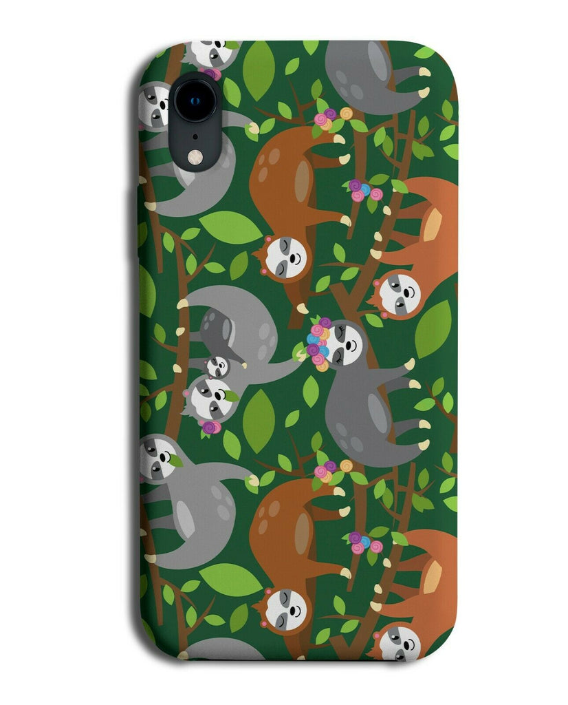 Sloth In The Forrest Phone Case Cover Leaves Floral Leaf Sloths Bodies Body G126