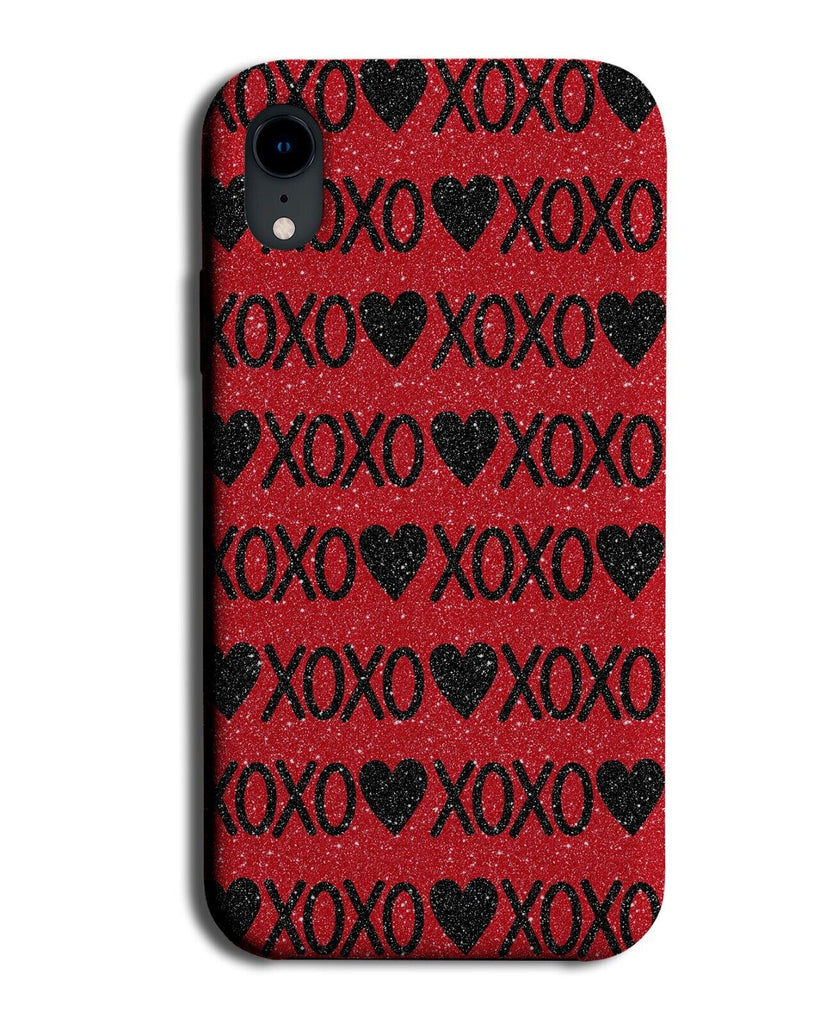 XOXO Red and Black Valentines Day Phone Case Cover St Valentine Red Black CE64