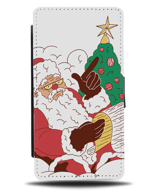 Cool Guy Santa Flip Wallet Case Chilled Christmas Calm Funny Cartoon Lol N946
