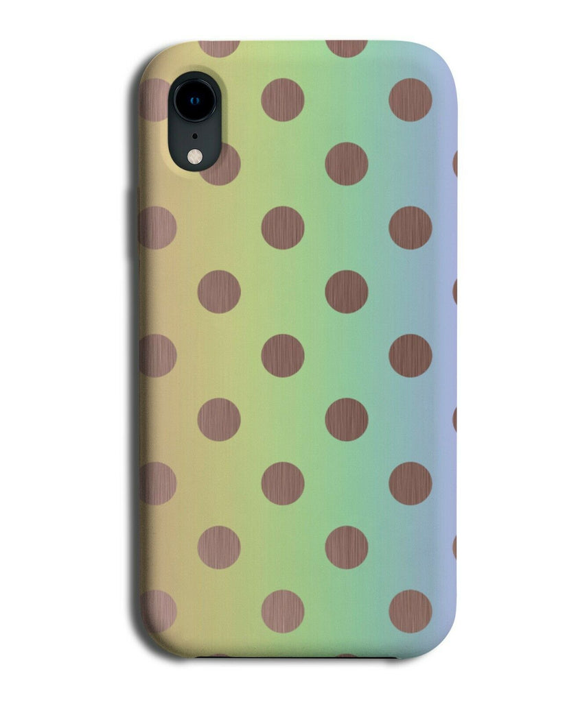 Rainbow & Rose Gold Spotted Phone Case Cover Spots Spotty Colourful Golden i477
