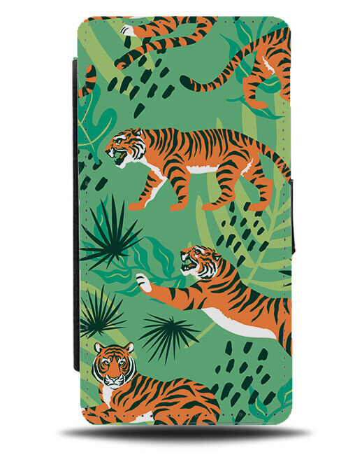 Jungle Tigers Flip Wallet Case Tiger Animal Animals Kids Childrens Orange N610