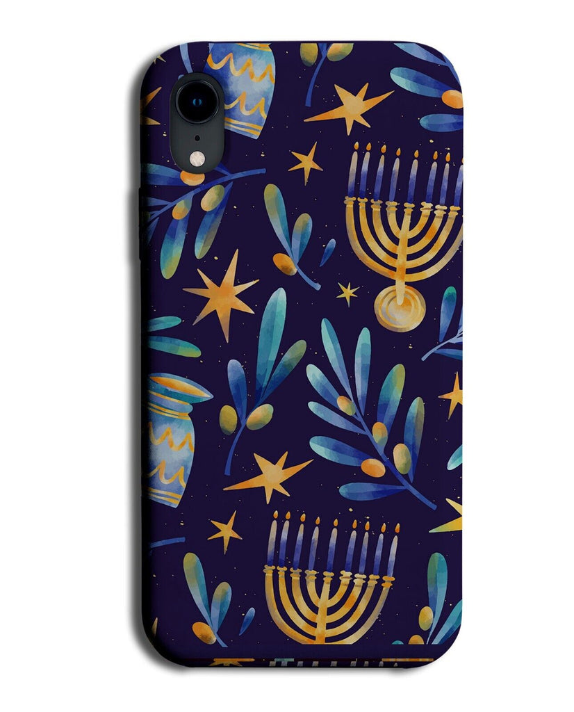 Jewish Theme Pattern Phone Case Cover Jews Design Hanukah Menorah Candle P861