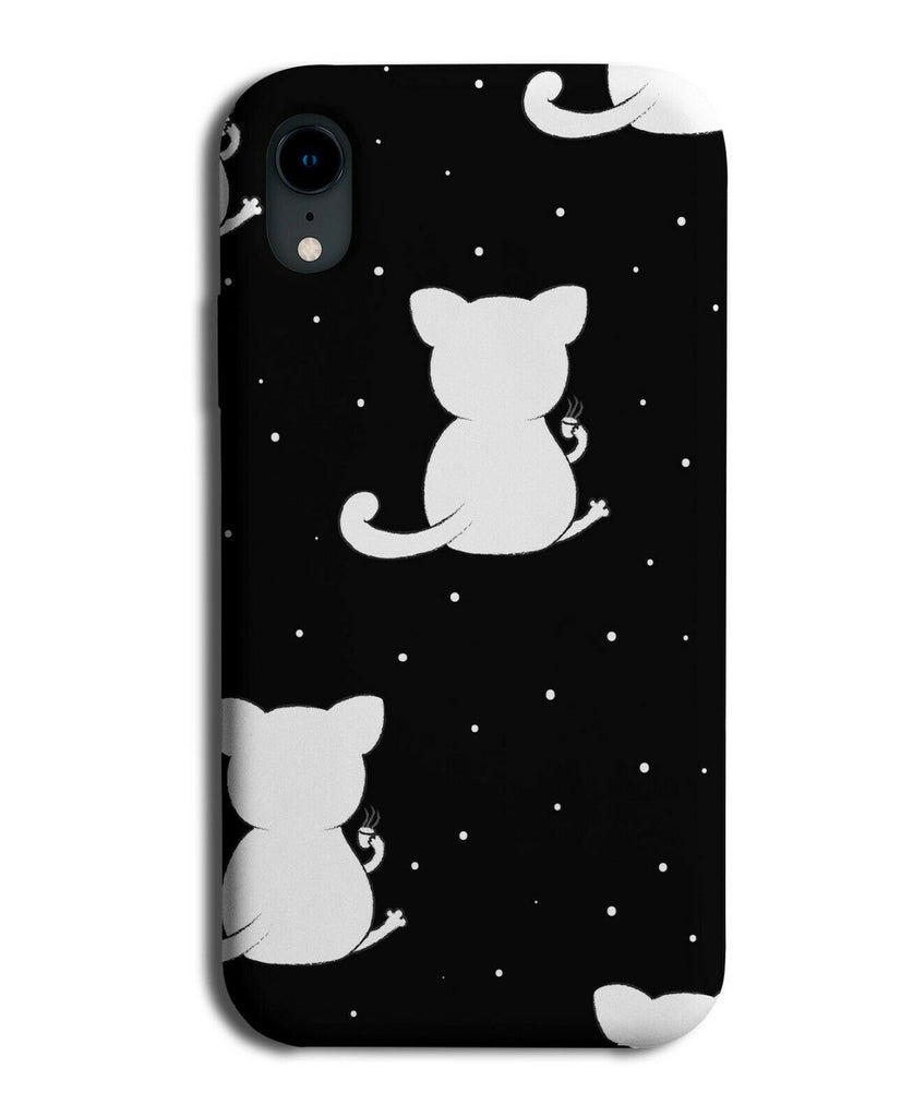Black and White Cat Symbol Phone Case Cover Ears Ear Body Cats Cute Girls F243