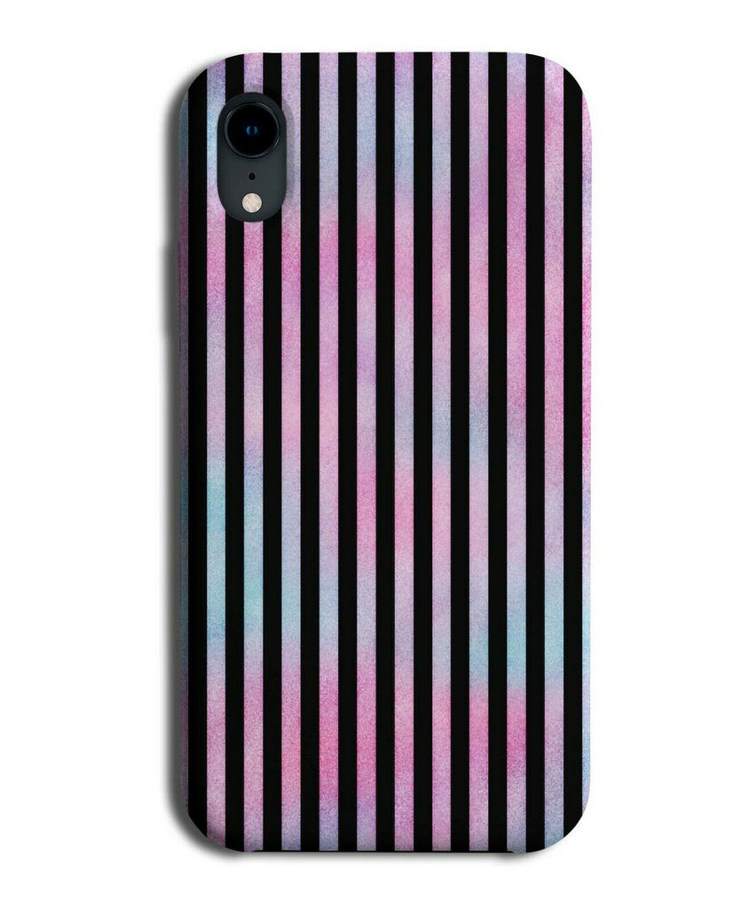 Girly Purple Clouds Phone Case Cover Smokey Effect Stripes Black Lines F588